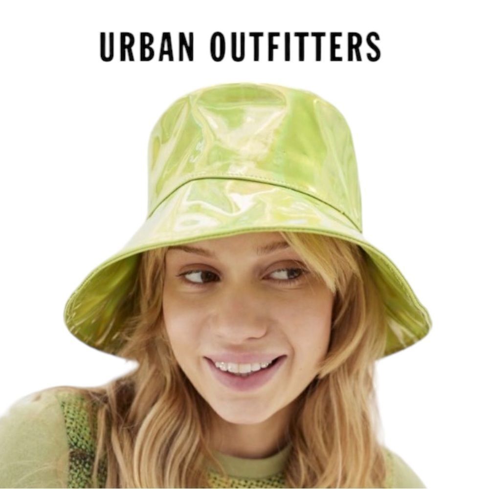 NEW UO Urban Outfitters Iridescent Green Bucket Hat